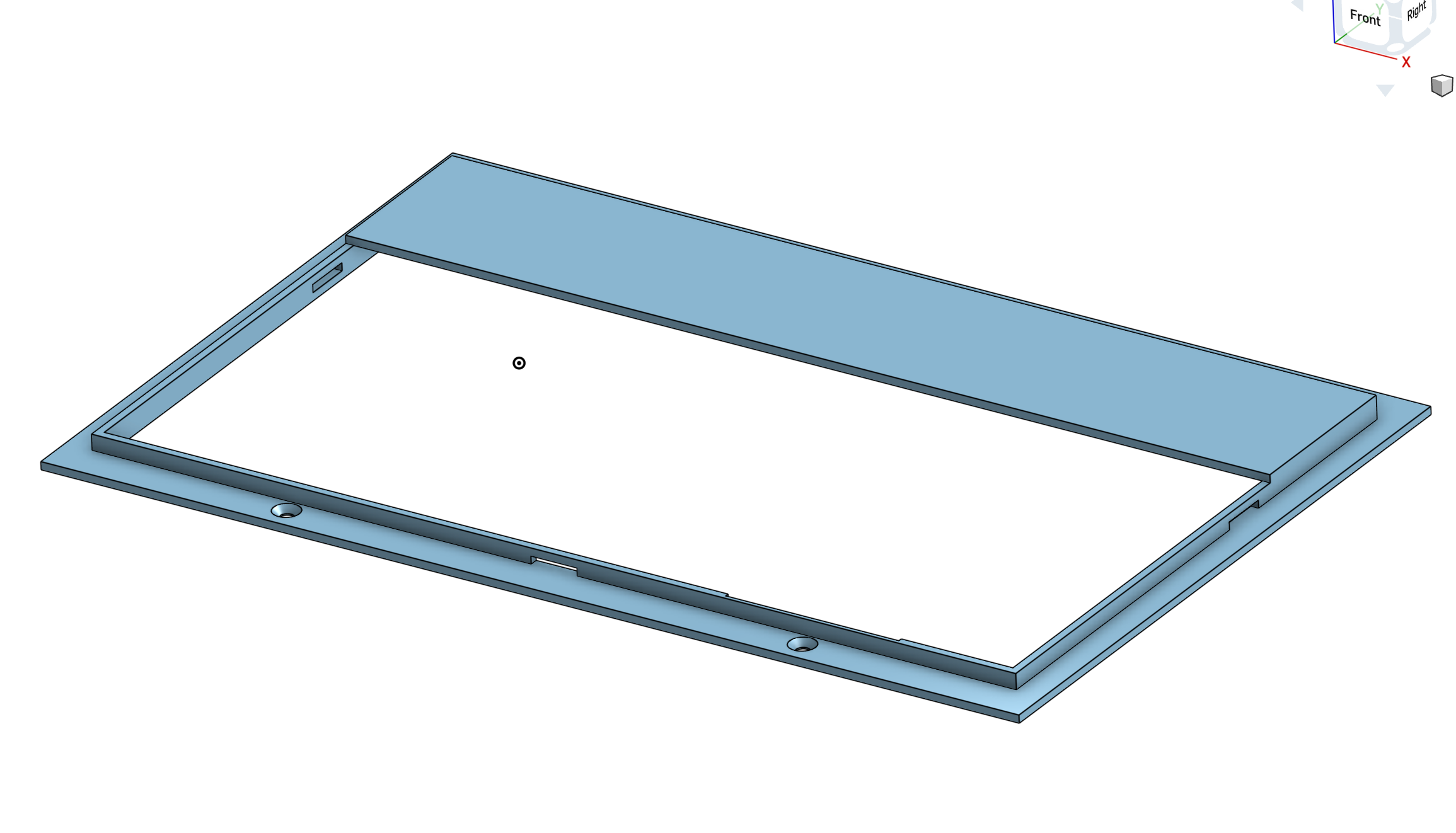 OnShape screenshot of mounting bracket for electronics housing
