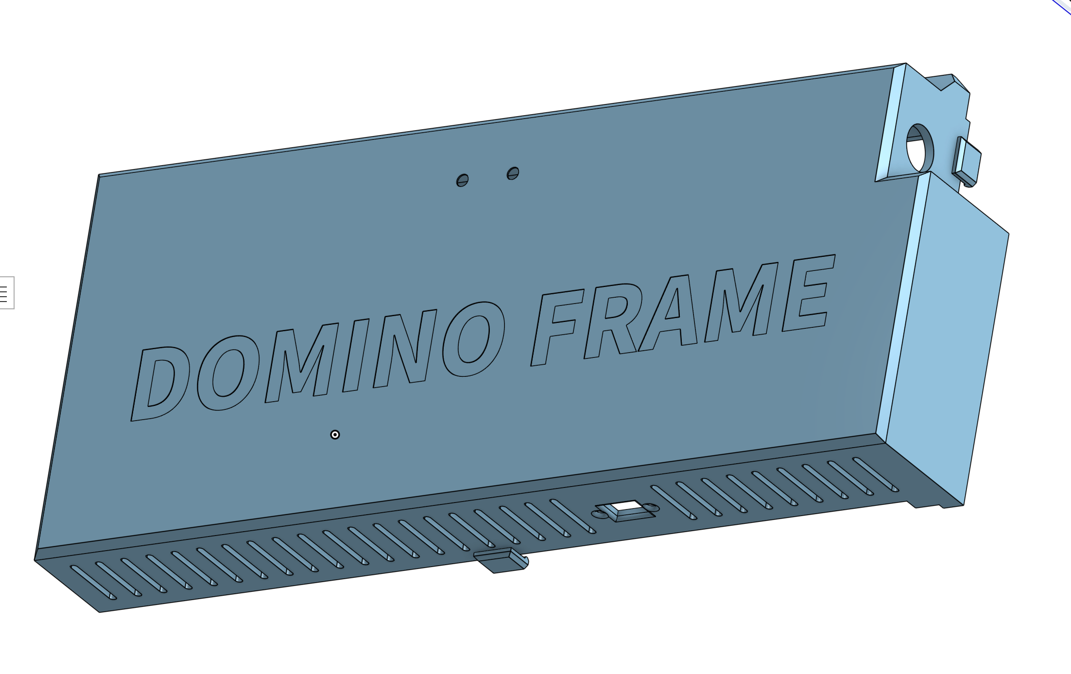 OnShape screenshot of the outside of the electronics cover
