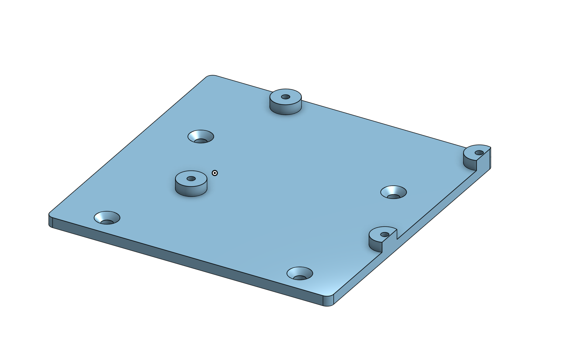 OnShape screenshot of the Raspberry Pi mount